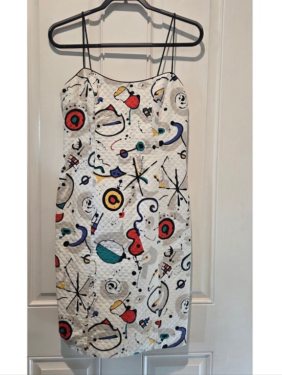 Mary Ann Restivo Dresses & Skirts - Mary Ann Restivo Vintage 80s 90s Abstract Art Spaghetti Strap Dress Women's 6